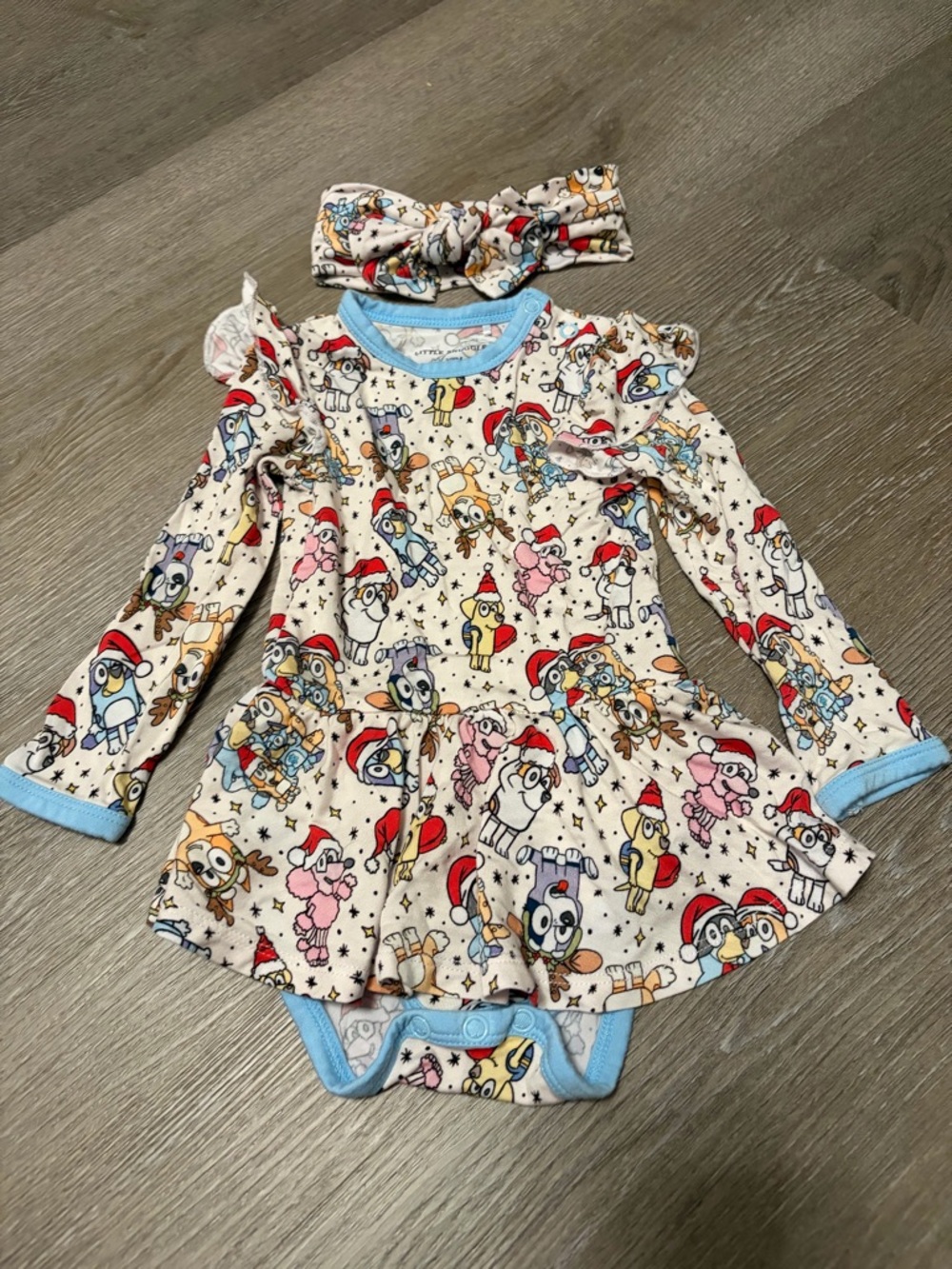 Little snuggles Disney bluey Christmas twirl 3-6months